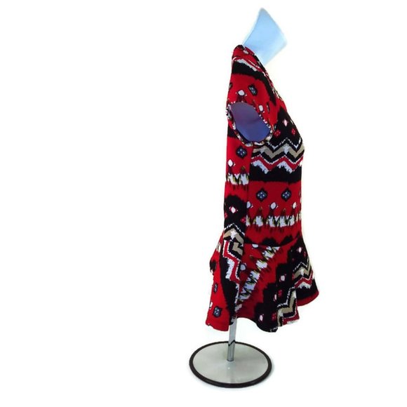 JM Collection Women's Short Sleeve Red Top Size Small - Picture 3 of 6